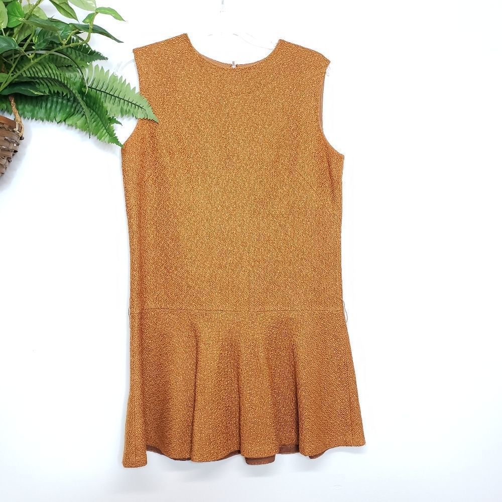 Vintage Handmade Tweed Drop Hem Mod Mini Dress